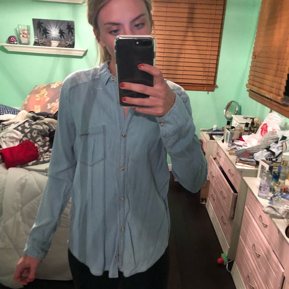 Denim shirt patterned back